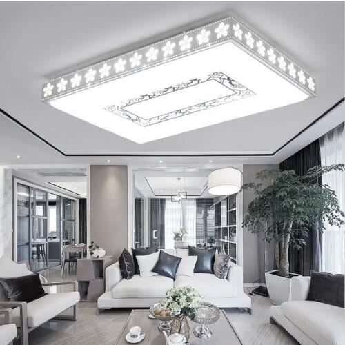 Fashion Modern Simple Living Room Rectangular Bauhinia LED Bedroom Ceiling Light Iron Art Acrylic Restaurant Lamp