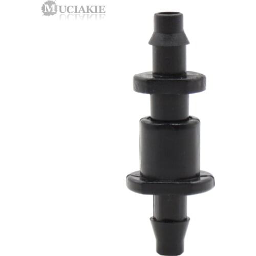 MUCIAKIE 20PCS Double 1/4'' Barb Connecters Micro Drip Irrigation Fittings 2-Ways Equal Coupling Adaptor Joint for 4/7mm Hose
