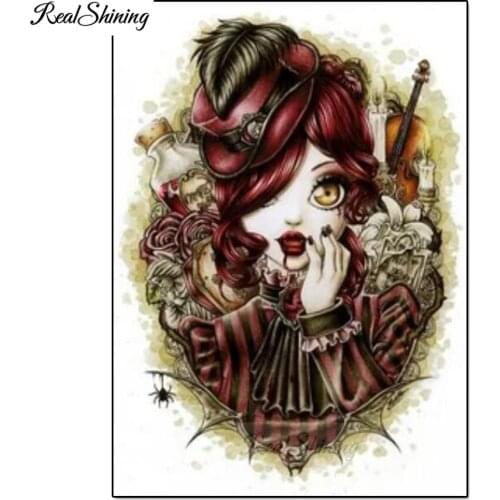 Cartoon vampire girl 5d Diy Diamond Painting full Square Rhinestones for Embroidery Cross Stitch Round Drill Mosaic kits F469