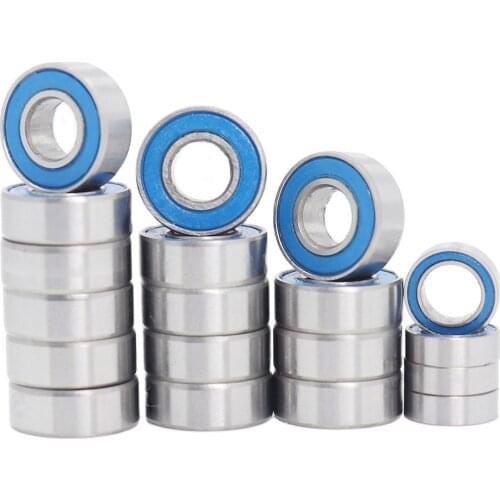 Traxxas RC Ball Bearing Set for SLASH 2WD STAMPEDE BANDIT 19Pcs ABEC-3 MR115RS 5x11x4mm MR85RS 5x8x2.5mm Blue Sealed Bearings