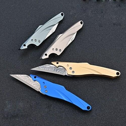 Mackwalker Outdoor EDC Titanium Alloy Brass Unpacking Knife Keychain Knife Portable Outdoor Knife