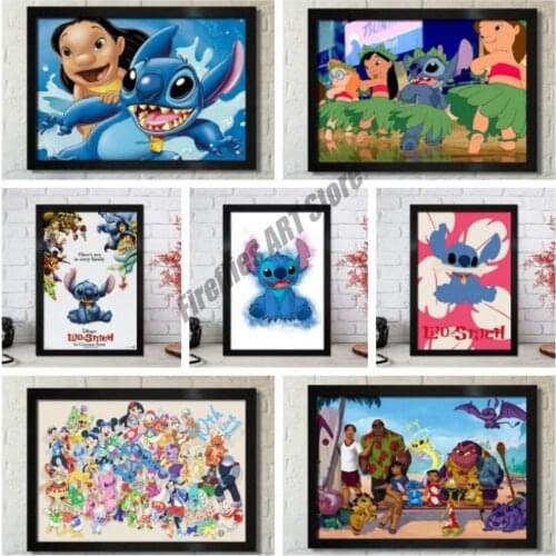 Disney Wall Art Canvas Painting Stitch Interstellar Baby Nordic Posters and Prints Home Decoration Pictures Living Room Decor
