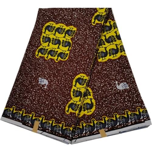 Veritable High Quality Ankara African Wax Dye Printed fabric Cotton 100%Soft Nigerian sewing Material For dress 6 Yards V-L 3-10