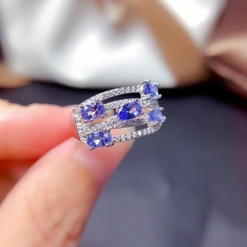 New Coming Fashion tanzanite Ring Natural and Real tanzanite ring 925 sterling silver Fine handworked jewelry Finger rings