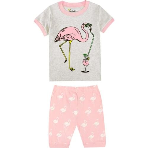 Summer New Fashion Pajama Children Short Sleeve Childrens Sport Pyjama 2-8 Years Old Clothing Pijama Baby Girl Clothes Homewear