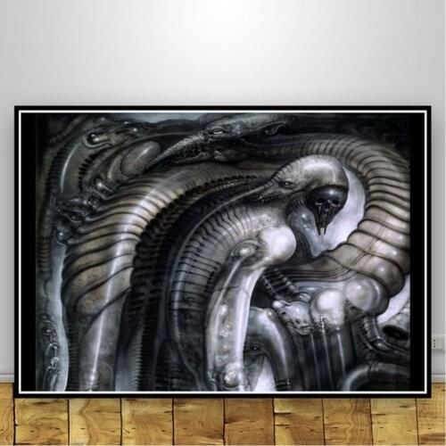 Posters and Prints Hr Giger Li II Abstract Alien Poster Wall Art Picture Canvas Painting for Room Home Decor