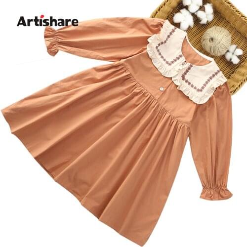 Dress Girl Floral Girls Dresses Casual Style Children Party Dress Spring Autumn Costume Girl 6 8 10 12 14