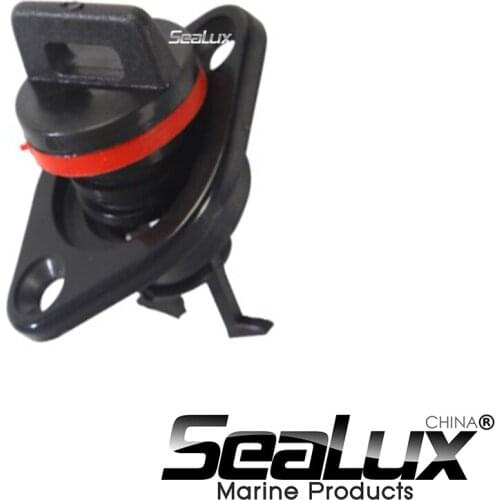 Sealux Universal Boat Garboard Hull Thread Drain Plug 3/4" Plastic Black for Marine Boats Yacht Kayak Canoe
