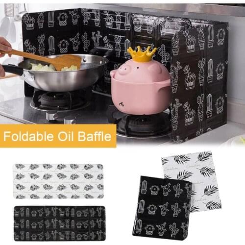 Foldable Kitchen Stove Foil Plate Gas Stove Baffle Plate Hot Oil Baffle Aluminum Foil Oil Splash Screen Kitchen Tool