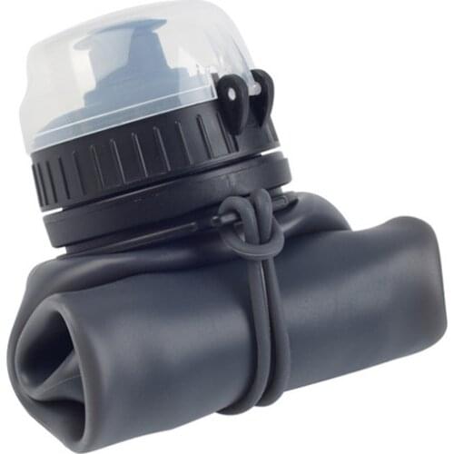 Foldable silicon sports kettle travel water bottle outdoor running fitness portable anti falling cup BPA free water storage bag