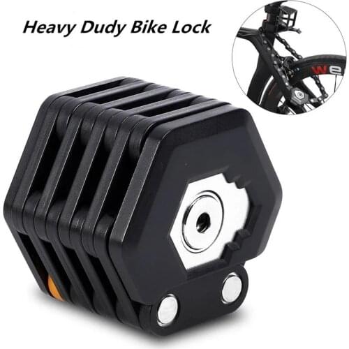 Foldable Bike Lock MTB Road Bicycle Hamburg Lock High Security Anti-Theft Scooter Electric E-Bike Cycling Chain Lock