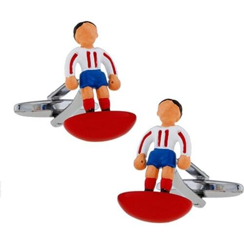 Cartoon Sports Athlete Series French Cufflinks Multicolor Paint Fashion Trendy Business Mens Jewelry Gifts Novelty Cuff Links