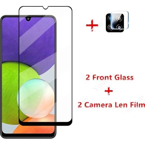 2PCS Glass For Samsung Galaxy A22 Tempered Glass for Samsung Galaxy A22 4G 5G F22 A12 A52 A72 A12 A32 M51 Screen Protector