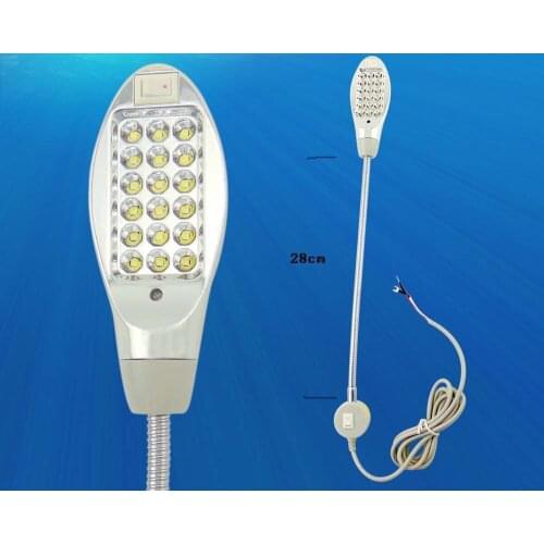 Gooseneck 1W Led Industrial Sewing Machine Lamp With Two Switch Warranty 1 Year