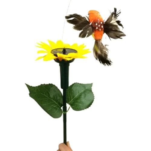 Solar Powered Dancing Fluttering Butterflies Flying Hummingbird Garden Plants Flowers Stake Yard Lawn Decor Yard Garden Decor W