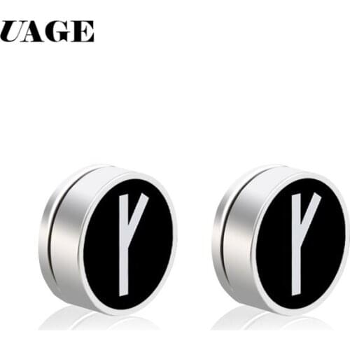 UAGE Black Stimulating Magnetic Healthy Stud Earring Women Weight Loss Therapy Earrings Magnet in Ear Slimming A036