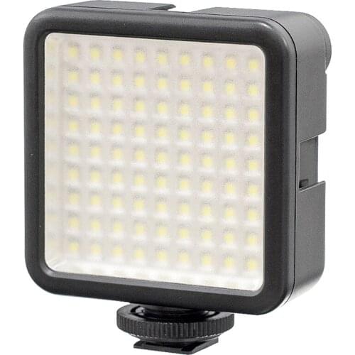 W49 Mini LED Video Light w 3 Cold Shoe Mounts Mini Portable 49 LED Studio Video Flash Lamp Light for Sport Camera Camcorder DV