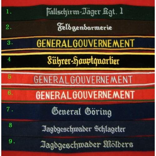 WW2 GERMAN WOOLEN UNIFORM CUFF STRIP TITLE