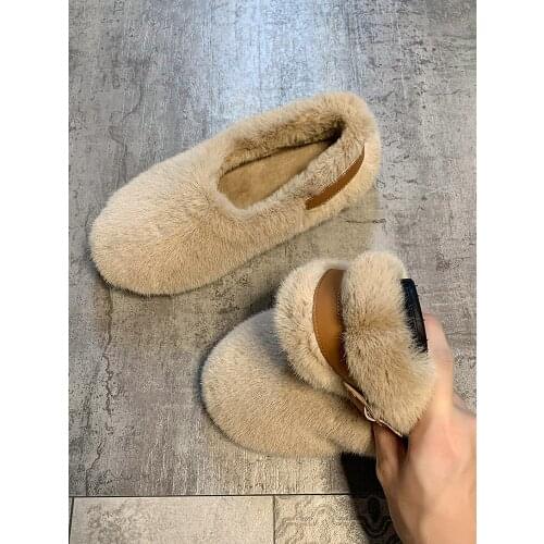 Womens shoes flat shoes 2020 autumn and winter warm new fashion comfortable non-slip belt buckle cotton shoes