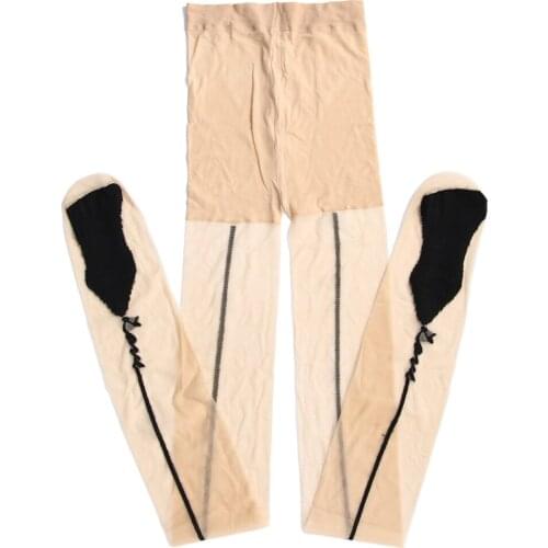 Women Sexy Lace Pantyhose English Love Letter Tattoo Jacquard Tights One Line Design Tights