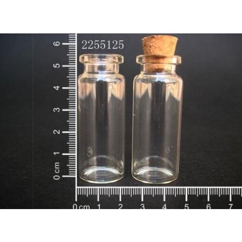 10 pcs 12ml 22x55mm Small Clear Glass Bottle Vial Pendant With Cork and Hook For Wedding Holiday Decoration Christmas Gifts