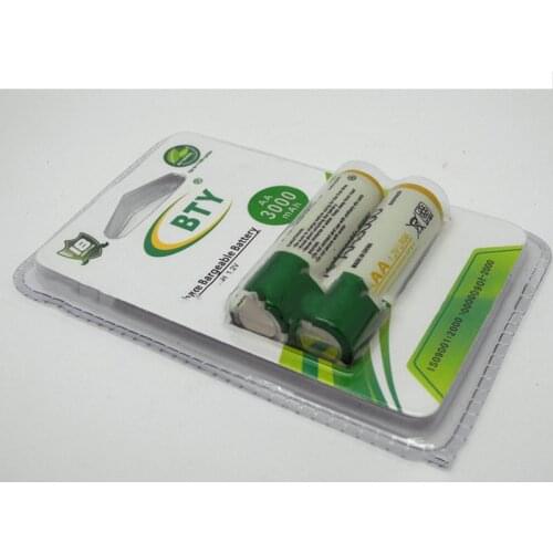 4Pcs For Shaver BTY NiMH 3000mAh Recyclable 14500 Batteries Cell 14500 NI-MH Rechargeable 1.2V Batteria Good Quality