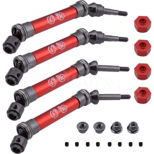 4pcs Heavy Duty Driveshaft CVD F&R Replacement of 6851R 6851X 6852R 6852X for Traxxas 1/10 Slash 4x4 VXL RC Short Course Truck