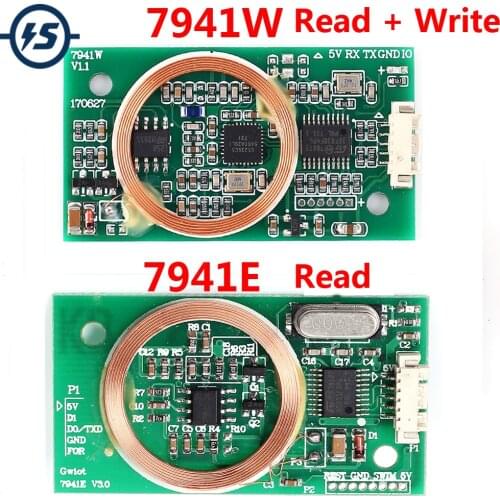 DC 5V Read RFID Wireless Module UART 3Pin 125KHz 40/50mA for IC/ID Card Reading EM4100 8CM PCB Attenna Sensor Kits