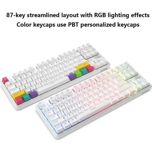 87 Keys Bluetooth Wired/Wireless Mechanical Keyboard for Ajazz K870T with RGB 83XB