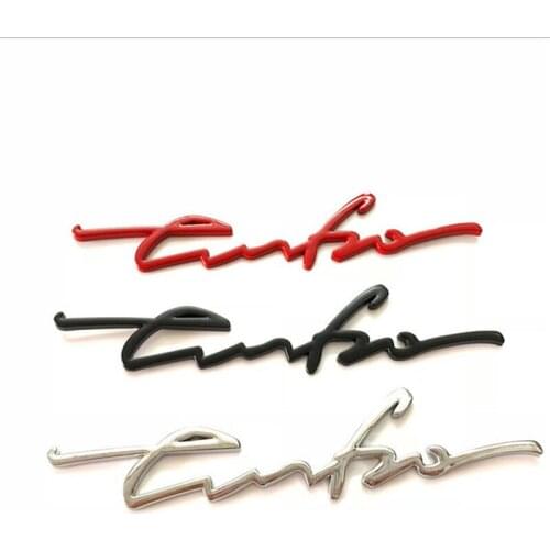 Turbo Engine Metal Chrome Emblem Badge Car Sticker Accessories