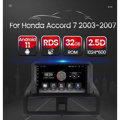 Android 11 2.5D Car Stereo Auto Radio Video Player Multimedia GPS For Honda Accord 7 2003-2004 2005 2006 2007 Navigation Carplay