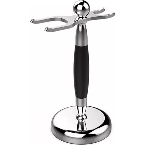 Anbbas Pure Badger Brush Stand Chroming Steel Handle Stand Shaving Holder High Quality