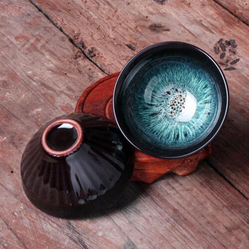 Kiln Change Tea Cup Ceramic Glaze Single Mug Kung Fu Tea Set Kiln Baked Single Cup Tea Bowl Teacup small Tea Cup Ceramic