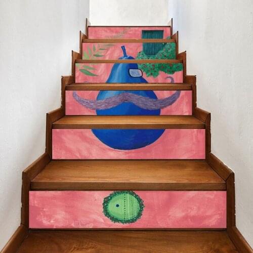 Home Decor Decal PVC Beard Pear Tree Cute Waterproof Abstract 3D Print Sticker Self Adhesive Diy Paper for Bedroom Stair Sticker