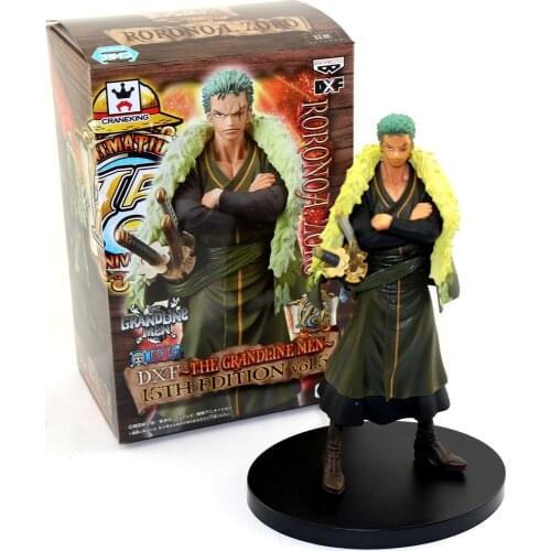 17cm Japanese Anime One Piece Figurines 15th Anniversary Roronoa Zoro PVC Action Figure Collection Model Toys Gifts