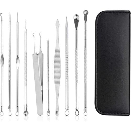Acne Blackhead Remover Needles Stainless Steel Extractor Comedone Pimple Removal Tool Kit Face Skin Deep Cleansing Beauty Tools