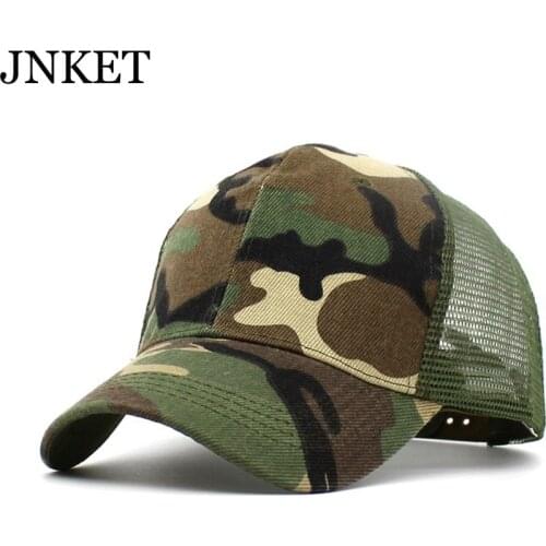 JNKET New Fashion Unisex Camouflage Baseball Cap Breathable Baseball Hat Sunhats Snapbacks Hats Outdoor Sport Cap Gorras