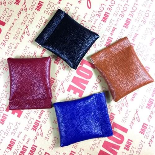 Hot Sell Soft Men Women Card Coin Key Holder Metal Spring Closure Leather Wallet Pouch Bag Purse Gift New