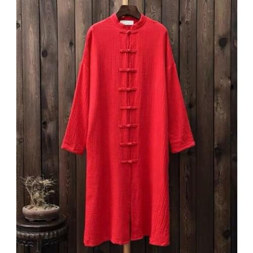 Plus Size Chinese style Women cotton linen Cardigan Coat Autumn Knitted vintage Cardigan Plus Size Outerwear Women Tops 6XL 7XL