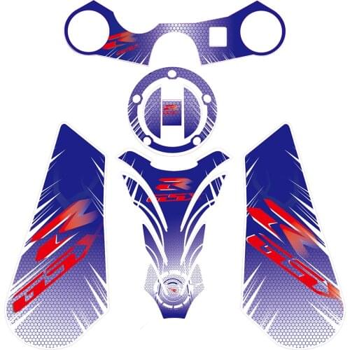 Motorcycle GSXR 650 750 3D Gas Cap Traction Tank Pad Knee Fuel Side Protection for GSXR600 GSXR750 2011-2018