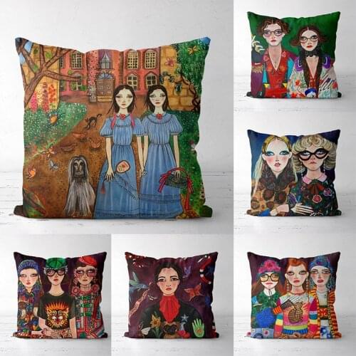 Pillowcase Decorative Christmas Star Eye 45*45cm Decorations for Home Garden Decor Linen Fall Pillowslip Cushion Mainstays