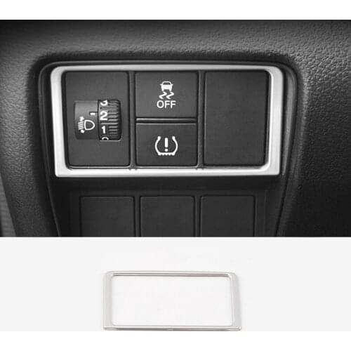 Stainless steel For Honda CR-V CRV accessories 2017 Car Headlamps Adjustment Switch Panel sticker Cover Trim Car styling 1pcs