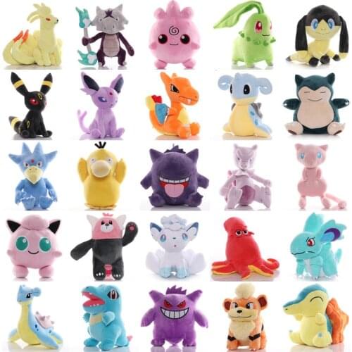 Pokemon 26-40cm Golduck Mew Mewtwo Cyndaquil Snorlax Anime Figure Toys Plush Dolls Child Birthday Gift
