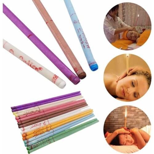 Straight Ear Candle Stick Beeswax With Earplugs Ear Health Care Aroma Aromatherapy Ear Therapy Ear Candle Stick Random Color