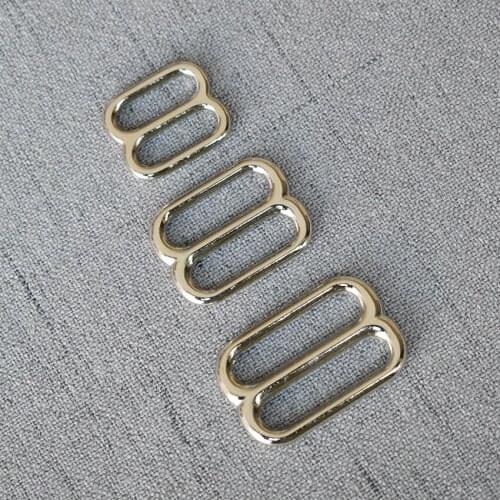 1 Pcs/Pack 15mm 20mm 25mm Metal Accessories Adjustable B Ring Buckle Tri-Glide Pin Slider Loop DIY Shoulder