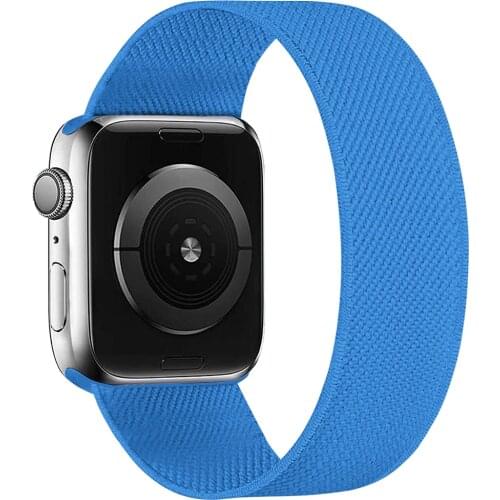 Nylon Solo Loop For Apple watch band 44mm 40mm 38mm 42mm 40 44 mm correa Elastic watchband belt bracelet iWatch 3 4 5 se 6 strap