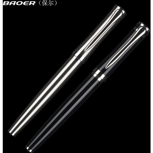 High Quality Pure Stainless Medium Nib ink pen Study Business Decoration Gifts Executive Metal Fountain Pen