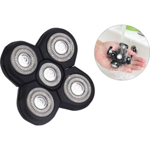 Replacement Shaver Heads Kemei KM-1000 Electric Shaver 5D Independently Floating Head Waterproof Stainless Steel Razor Blade