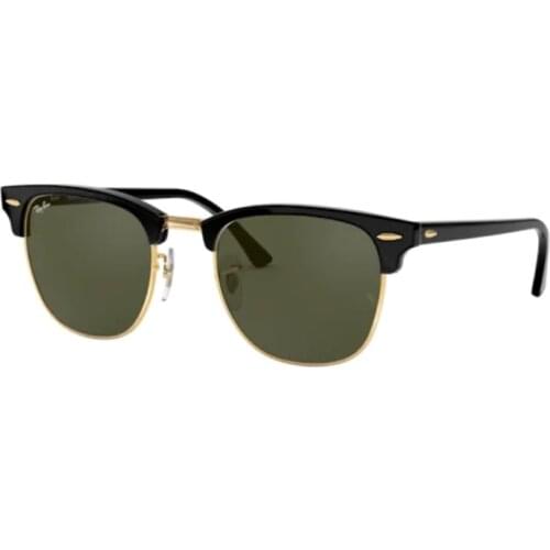 Rayban Clubmaster 3016 W0365 51 Vintage Sunglasses Black Frame G-15 Green Lenses Unisex Sunglasses 2021