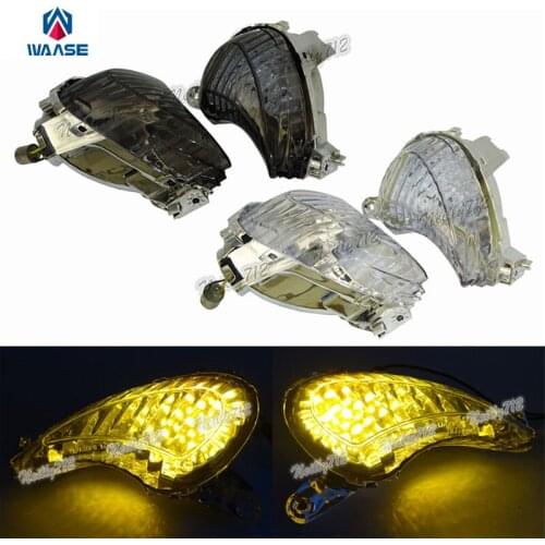Waase Motorcycle EMARK Front Turn Signals Blinker LED Light For 2008 2009 2010 2011 2012 2013 2014-2016 SUZUKI Hayabusa GSXR1300